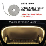 For Tesla Model Y/YL Juniper 2026 Car Front Trunk LED Light Bar Strip Interior Brightening Decorative Lamp Strip Automatic Light