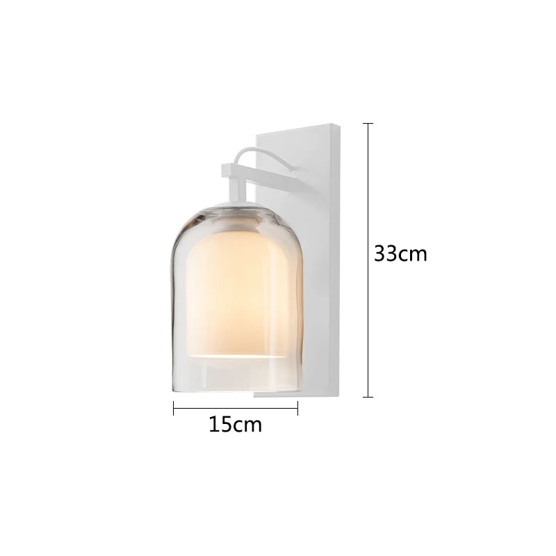 Industrial wall light Creative Glass Wall Lamps Loft Luminaires for Living Room Bedroom Aisle Staircase Decors Sconce Lamp