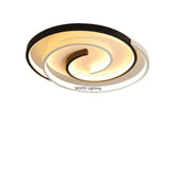 Modern LED Ceiling Lamp Simple Black White Bedroom Light Creative Energy Saving Eye Care Room Lighting Fixture Minimalist Design