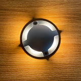 4-Hole Ultra-Thin Outdoor LED Ground Light (DC12V/24V, 1W/2W) - IP67 Surface Mount Step Light for Deck, Lawn & Courtyard