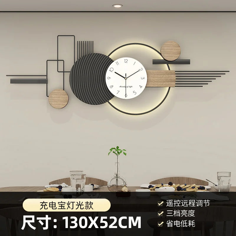 Art Mural Wall Clocks Luxury Living Room Interior Aesthetic Big Size Wall Watch Minimalist Creative Relog De Pared Home Decors