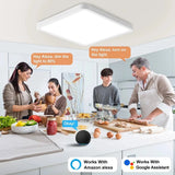 Led Ceiling Lamps Tuya Smart Lights 20inch Lighting Fixture Ultrathin 2.4 cm Led Ceiling Lights for Living Room Balcony Bedroom