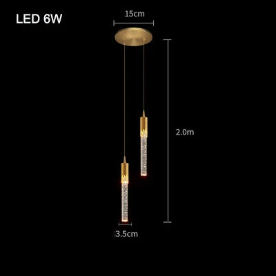 Home Decor Crystal Pendant Lights Modern Bubble Hanging Chandeliers Lamp Dining Room Restaurant Bedroom Shop Bar Drop Suspension