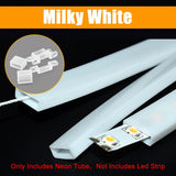 2835 5050 1210 LED Silicone Tube Flexible Protection Cover Transparent/Milky White/Black Waterproof For 8-12mm Led Light Strip