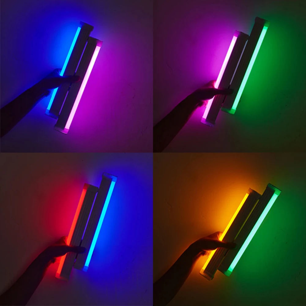 Portable Super Bright LED Tube USB Rechargable Outdoor Camping Night Light Photography Fill Light with 3 Color Adjustable