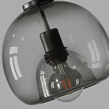 Glass LED chandelier bar living room dining table kitchen bar counter bedroom modern grey art pendant light