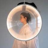  Pendant light LED Round clear glass light fixture Hotel Hall Living room lamp Restaurant designer pendent light