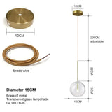 Nordic Modern Chandelier Pendant Lights Fixture Glass Ball Lampshade Bedroom Dining Room Hanging Lamp Restaurant Decors Luster's