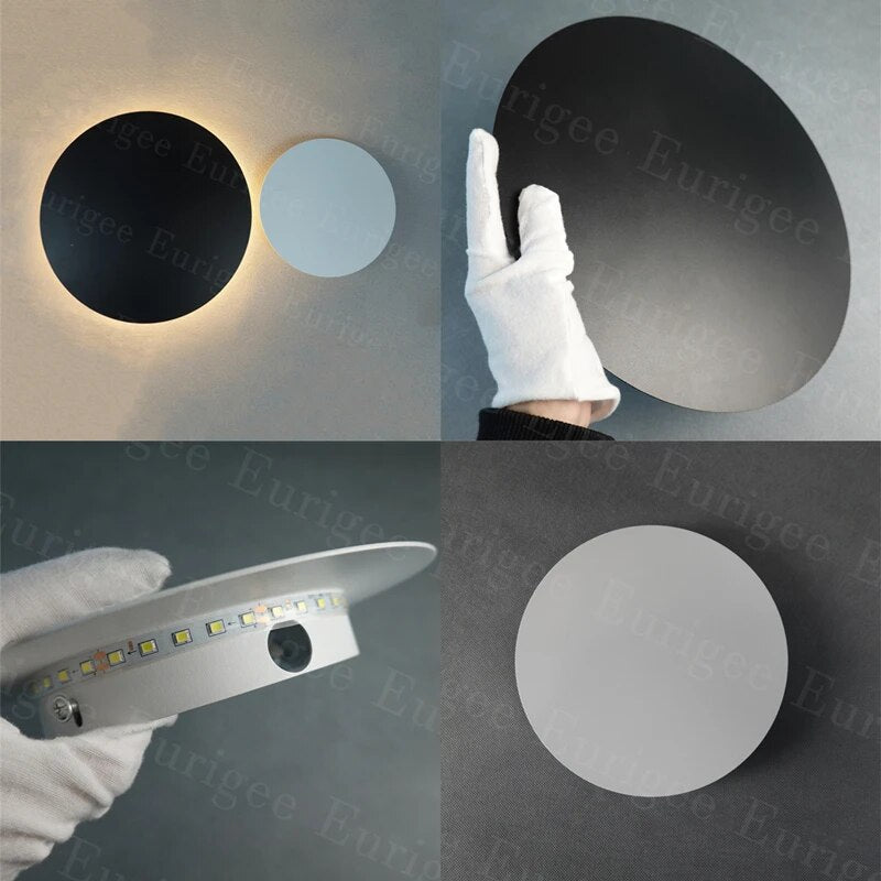 10w/15w/20w New Nordic LED Wall Lamps House Round Wall Lighting Living Hallway Light Fixtures Bedroom Sconce Bedside Wall Light