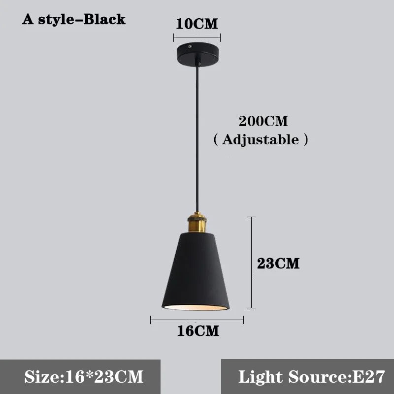 Modern Vintage Macaron Pendant Light Kit (3-Light Cluster) - Creative Iron Hanging Lamp for Bar, Dining & Kitchen