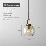 Nordic Single Head Glass Pendant Lamp - Creative Personality Restaurant Light