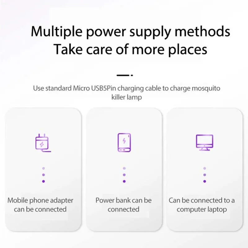 Electric Mosquitoes Killer Lamp Indoor USB Mosquitoes Trap Light Lamp Suction Indoor Attractant Fly Trap For Mosquitoes