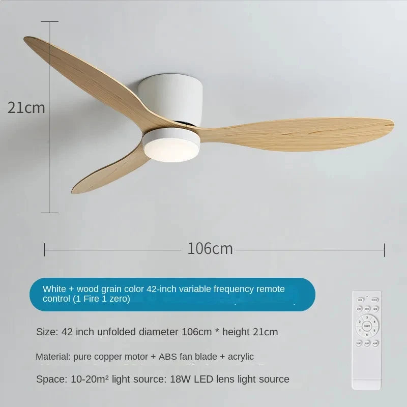 Ceiling Mounted Fan Light Intelligent Ceiling FanLamp Bedroom Restaurant Household Lowfioor Electric Fan CeilingLamp Nordic Style