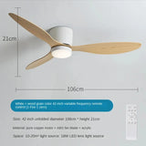 Ceiling Mounted Fan Light Intelligent Ceiling FanLamp Bedroom Restaurant Household Lowfioor Electric Fan CeilingLamp Nordic Style