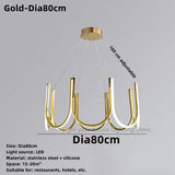 Nordic Gold Postmodern Minimalist  Led Ceiling Chandelier For Living Room Bedroom Restaurant Indoor Lighting Pendant Lamp