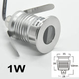 Spotlight Sauna Stair Lamp Mini Stainless Steel IP67 1W CREE 12V 24V LED Downlight Outdoor Garden Pool Buried Spot Lighting
