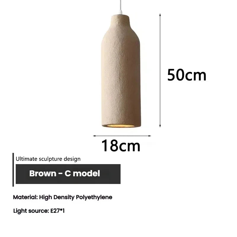Japanese style Wabi Sabi style pendant light, living room dining room light, modern minimalist bar designer pendant light