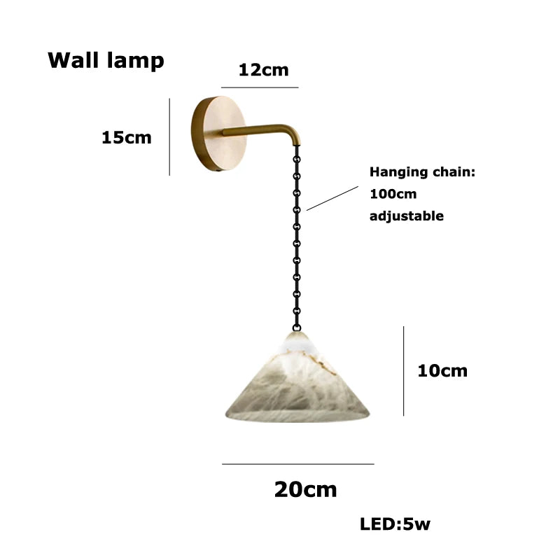 Marble Umbrella Diy Iron Chain Led 2025 Chandelier Alabaster Lustre Suspension Luminaire Lampen For Corridor Entry Way