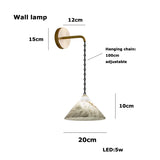 Marble Umbrella Diy Iron Chain Led 2025 Chandelier Alabaster Lustre Suspension Luminaire Lampen For Corridor Entry Way