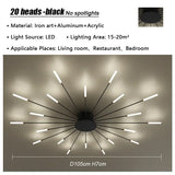 Modern Firework Led Chandeliers Lighting Lamp Home Decor Living Room Ceiling Lights Luminaria Bedroom Black Gold Spiral Lamparas