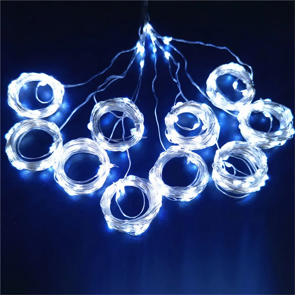 3/6M EID LED Curtain Light String Battery Power Wedding Bedroom Decor Ramadan Home Decoration 2026 Outdoor Lighting
