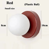 Macaron Soft Style Small Wall Sconce - Modern E27 Ball Lamp for Home Decor