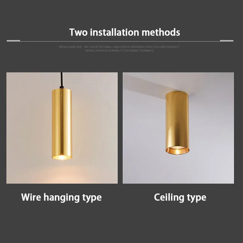 Modern LED ceiling lamp 110V/220V household pendant lamp 12W dimmable COB clothing commercial lighting spotlight