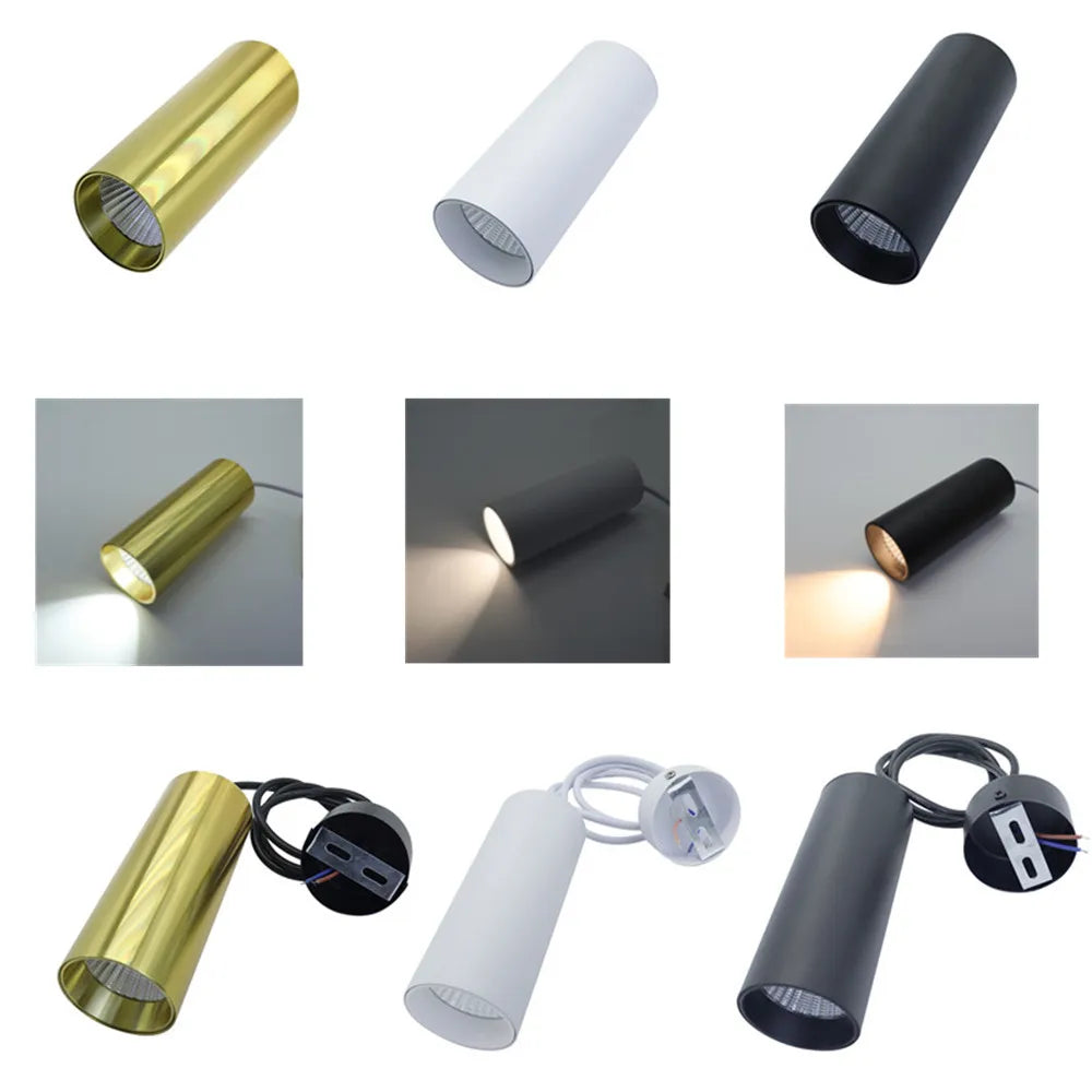 Modern LED ceiling lamp 110V/220V household pendant lamp 12W dimmable COB clothing commercial lighting spotlight