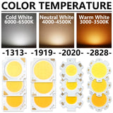 COB LED Chip 3W 5W 7W 10W 20W 30W 40W Light Emitting Diode LED Module Matrix 1313 2020 2828 1919 for Bulb Downlights