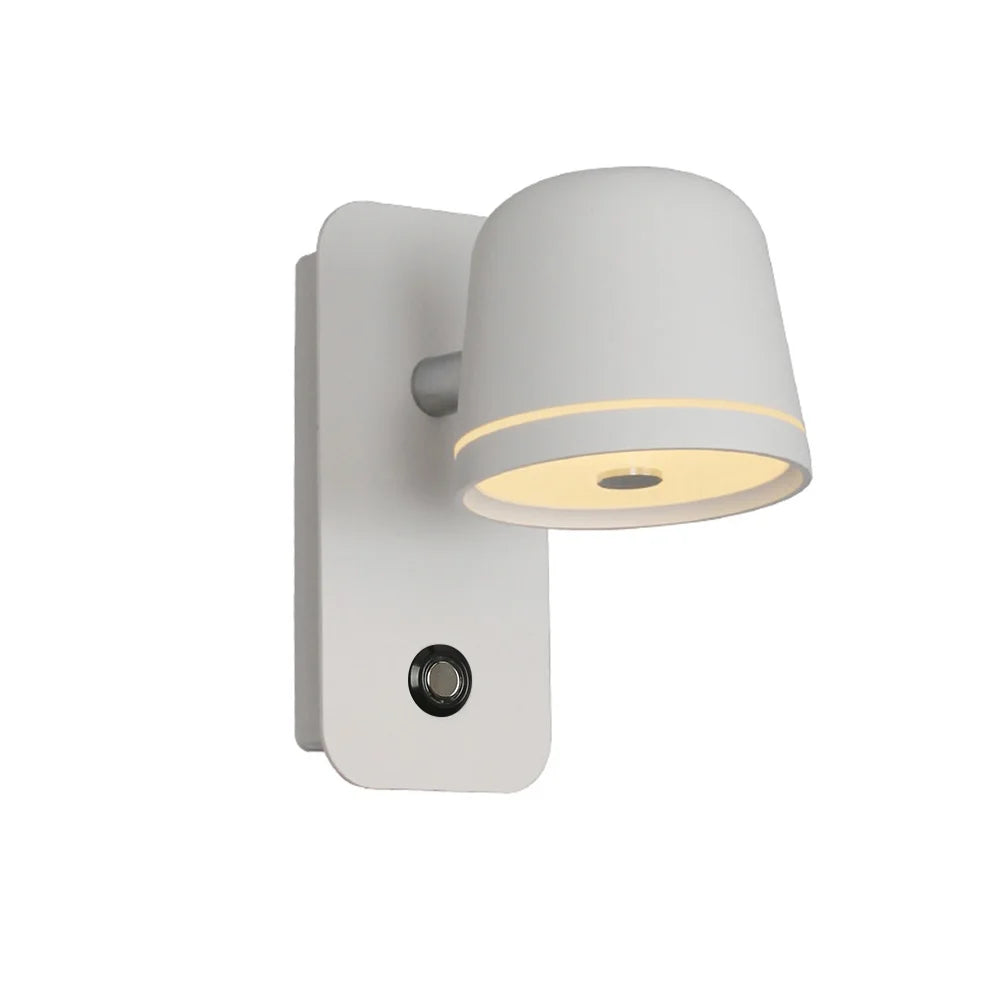  Nordic LED Bedside Wall Lamp Living Room Bedroom Corridor Creative Simple Reading Wall Light Infinite Dimming