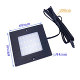 Ultra Slim 5W LED Square Cabinet Light 12V Staircase  Aisle Light Wine Cabinet Entrance Display Decorative Light No hole cut