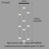 Modern Led staircase chandelier living room hanging light designer Villa duplex building  oval string attic pendant lighting