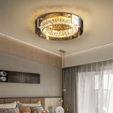 2026 Modern LED Crystal Chandelier - Dimmable Luxury Ceiling Light for Bedroom