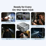 SE1 300lm Mini EDC Pocket Flashlight (RGB Signal Ring & UV Light) - Coin-Sized Magnetic Keychain & Clip Light for Night Running & Everyday Carry