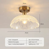Retro LED Glass Ceiling Lights Nordic Brass Flower Aisle Decors Fixtures Living Room Corridor Balcony lamp Home Lighting Lusters'
