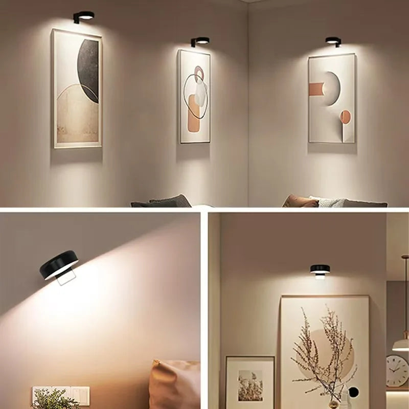 3-Pack Wireless Battery Picture Lights - Magnetic LED Art Lamp with Remote Control