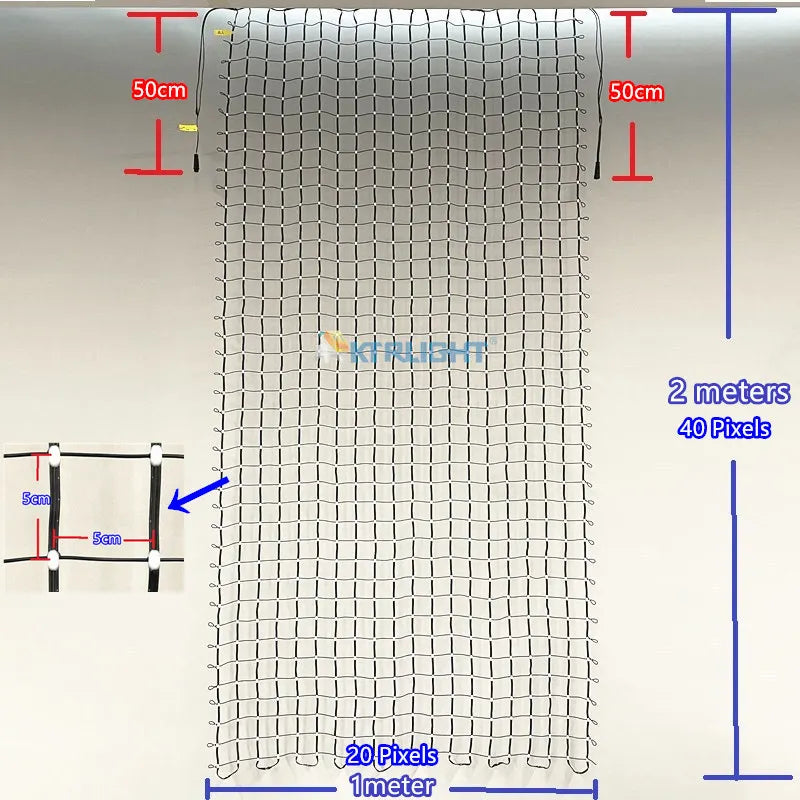 DC12V Addressable RGB LED Pebble Matrix Grid Screen (1m x 2m, 800 Pixels) - Flexible Intelligent Seed Light Display