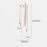 Nordic Leather Chandelier Italian Leather Belt Duplex Staircase Living Room Hotel Restaurant Decoration LED Lamps Pendant Lights