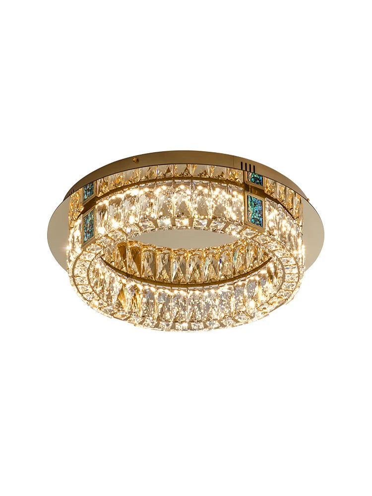 Crystal ceiling lamp master bedroom light luxury modern minimalist creative study design living room room lighting