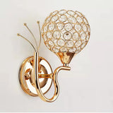 Modern LED Crystal Wall Light Wall Mounted Pendant Lamp E27 Socket Elegant Crystals Wall Sconce Decorative Bedroom Aisle Stairs
