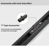 LED Track Light Rail 0.5M 1M Black White Aluminum 2 Wire System Track Light Series Universal Track for Ceiling Spot Lamps