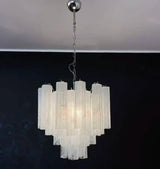 Modern Gold Silver Murano Glass Chandelier Dimmable 3-Color Adjustable Hanging Height Pendant Light Luster for Living Room 2026