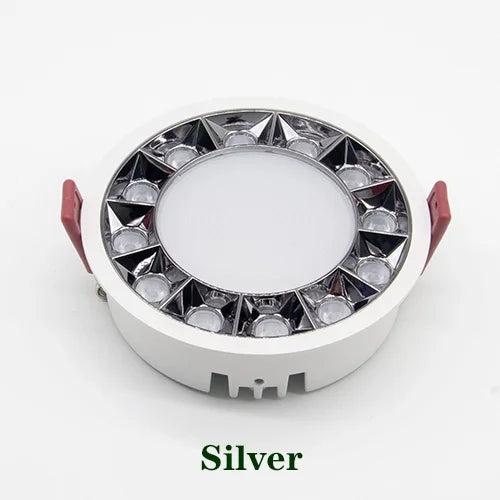 Embedded Dimmable LED Ceiling Light AC85-265V Kitchen Bedroom Shopping Mall Circular Panel Light 10W12W18W20W24W COB Downlight