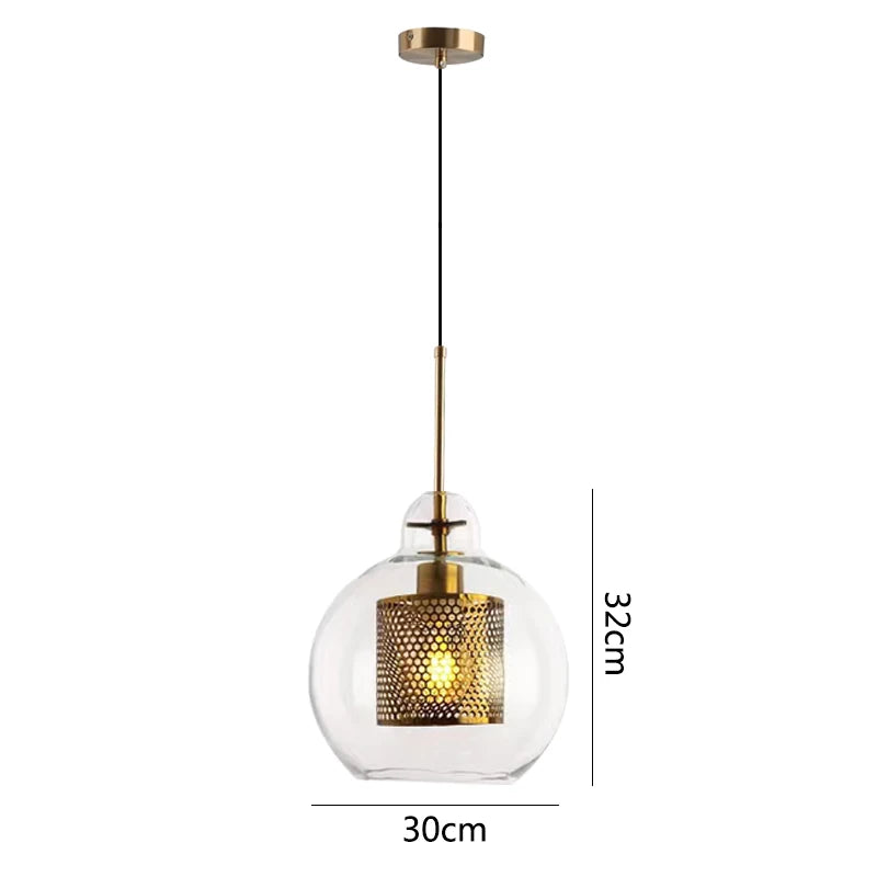 Glass Hanging Lamp Nordic Pendant Lights Dining Kitchen Lighting Fixtures  Bedroom Bedside Pendant Lamp Luminaire