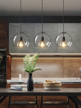 Modern Retro Glass Dining room Bedroom Living Room Chandelier Amber Smoke Gray Glass Small Chandelier Ambient Lighting E27