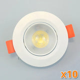 10Pcs LED Downlights 7W 9W Spot Lights 5W 12W 3W AC220V 110V COB Chip Recessed Ceiling Lamps For Home Illumination