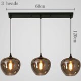 Modern LED Glass Ball Pendant Lamp for Living Room Bedroom Dining Kitchen - Indoor Hanging Chandelier Home Decor Light
