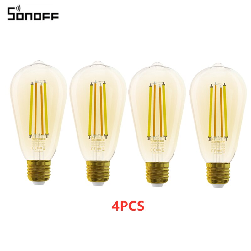 SONOFF B02-F A60/ST64 Smart WiFi LED Bulb E27 Dual-Color Dimmable Light Voice Remote Control With Ewelink APP Alexa Google Home