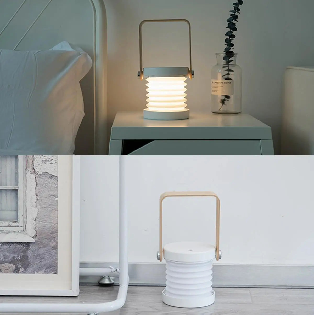 Foldable LED Table Lamp & Dimmable Night Light - Rechargeable Desk Lantern