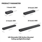 LED Long Ceiling Lamp Dimmable Line Light Fixture 40W Office Living Room Bedroom Home Decoration COB Spot Lamps Indoor Lighting